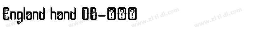 England hand OB字体转换